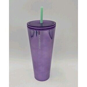 Starbucks Fame Purple Grape Venti New 24oz Tumbler Wisteria Metallic Summer 2022